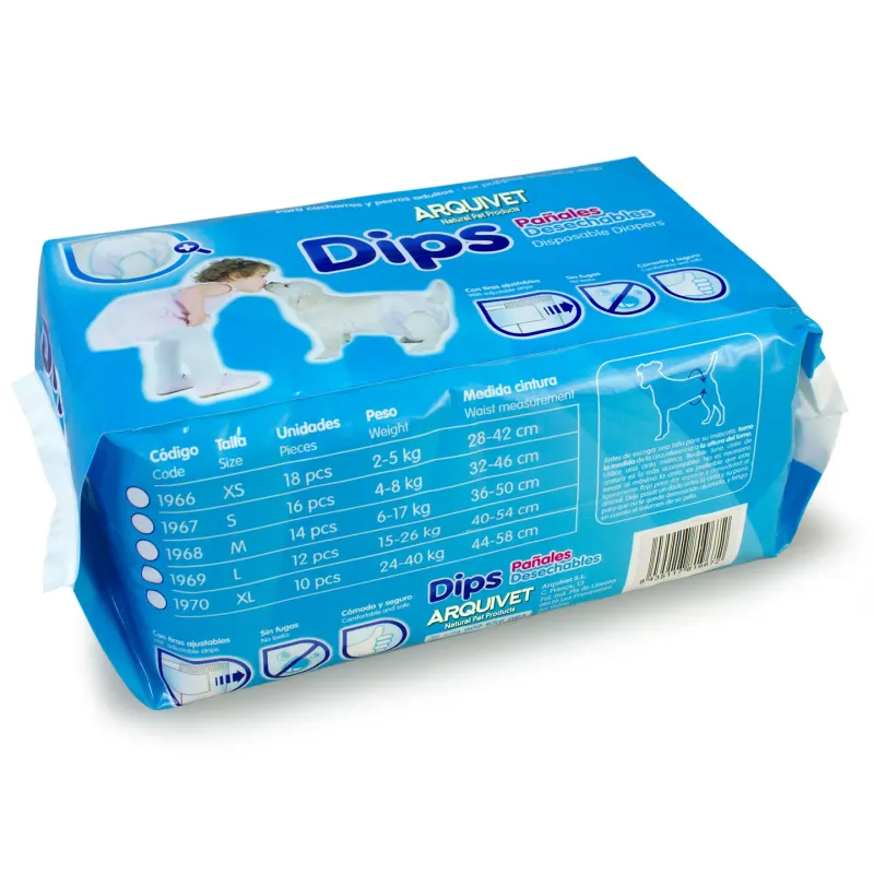 Dips - wegwerpbare luiers voor honden Dips - wegwerpbare luiers voor honden