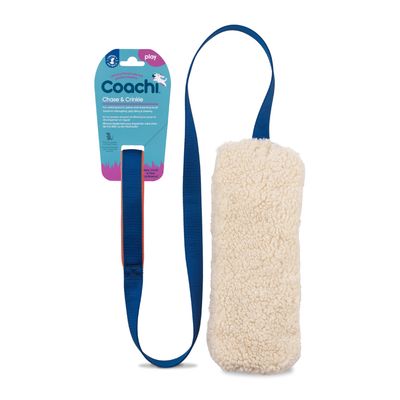 Coachi - chase & crinckle - navy/coral en wool - Tugg Toy Coachi - chase & crinckle - navy/coral en wool - Tugg Toy
