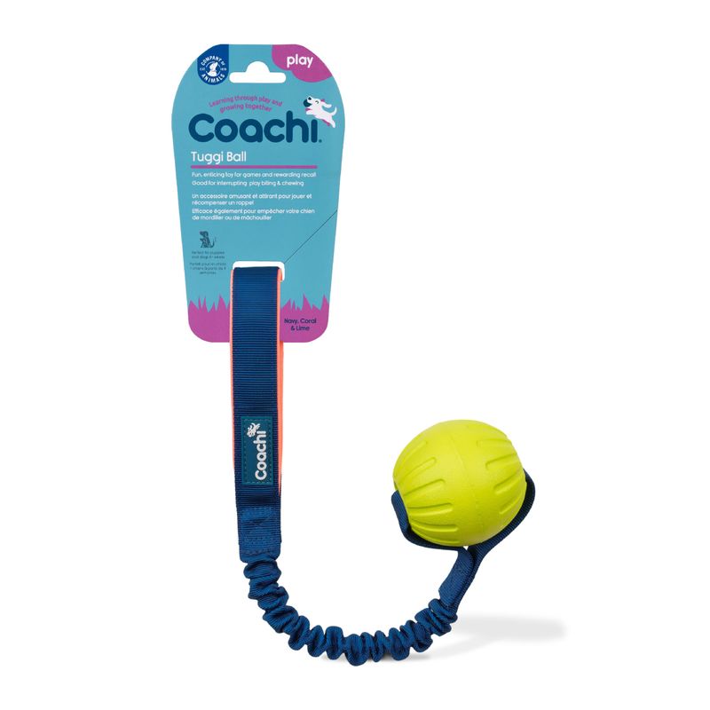 Coachi - tuggi ball - navy, coral & lime - Tugg Toy Coachi - tuggi ball - navy, coral & lime - Tugg Toy