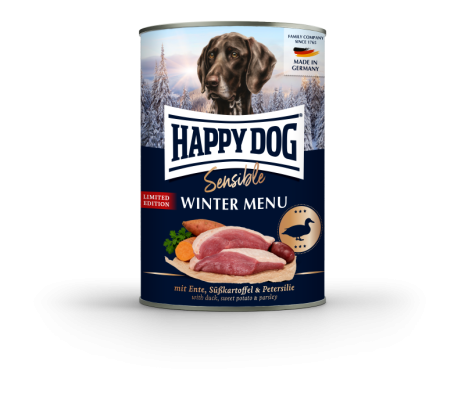 Happy Dog - Wintermenu - eend, zoete aardappel & peterselie - 400g Happy Dog - Wintermenu - eend, zoete aardappel & peterselie - 400g