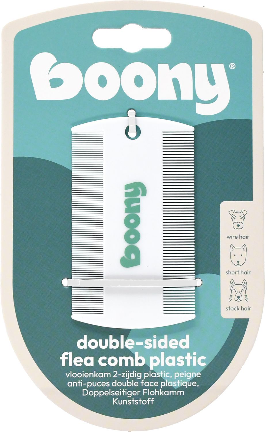 Boony - vlooienkam - Hond - 2-zijdig Boony - vlooienkam - Hond - 2-zijdig