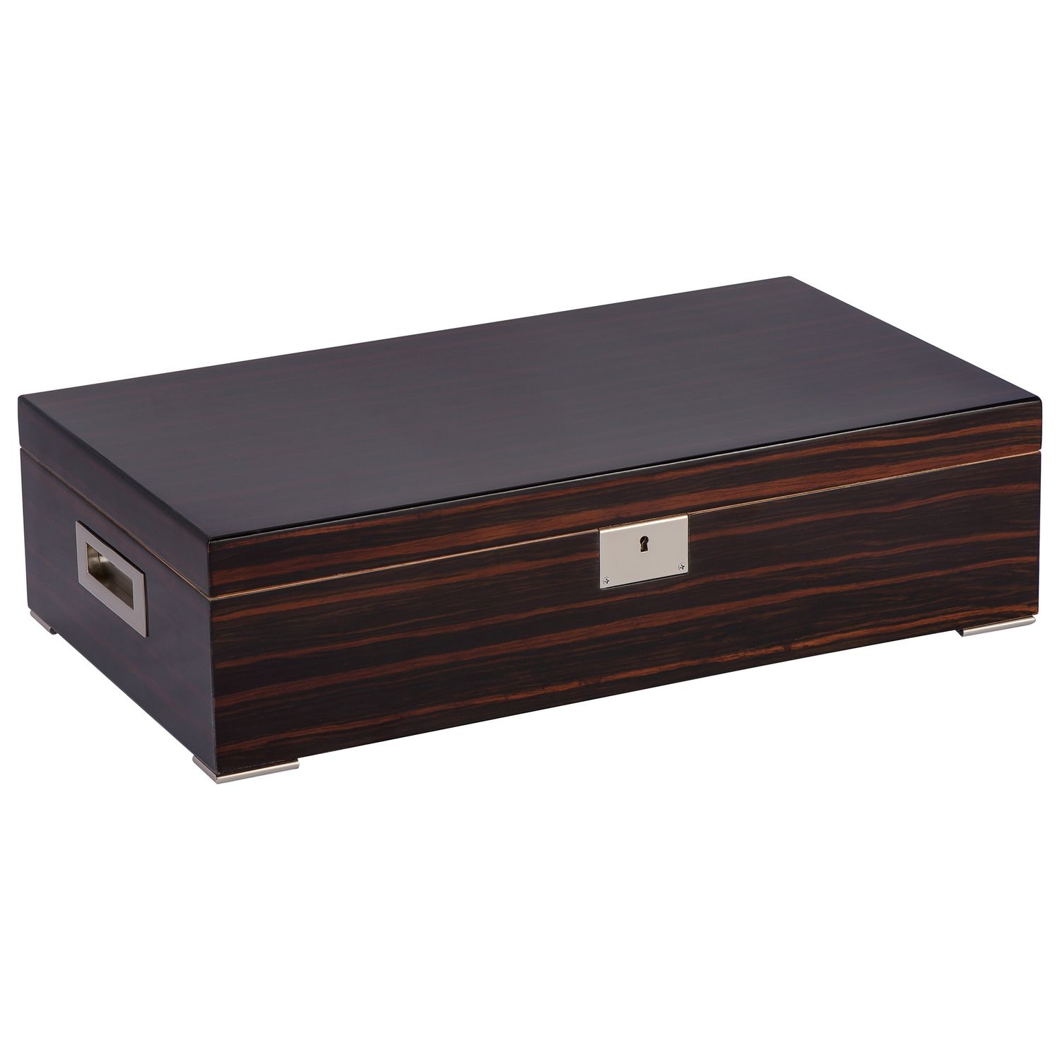 Valentino Humidor – Zebrawood Finish – 85 to 150 Cigar Capacity