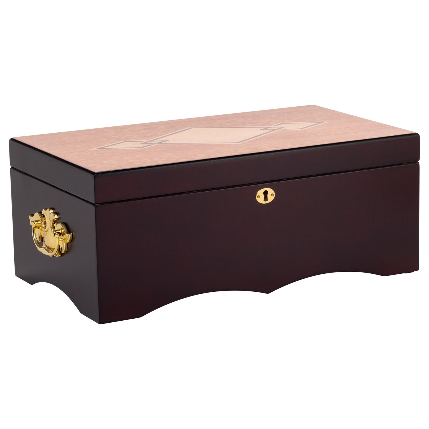 Cordoba Humidor – Mahogany Finish – 50 to 90 Cigar Capacity