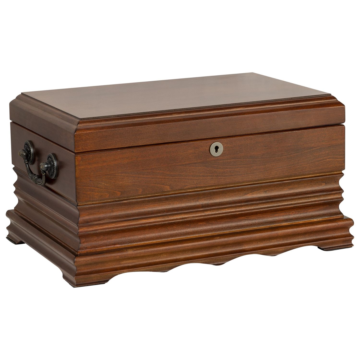 Tradition Humidor – Deep Cherry Wood – 60 to 100 Cigar Capacity