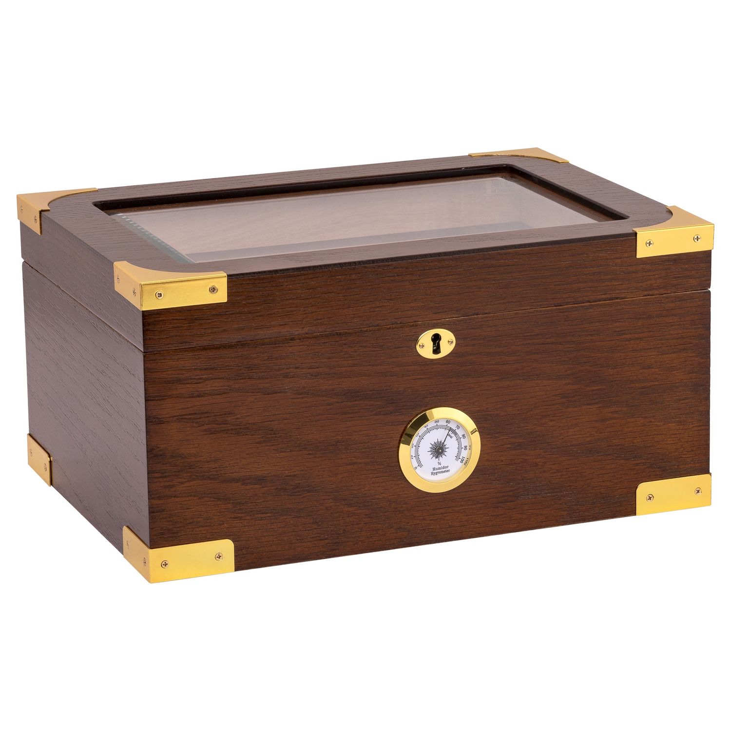 Milano Elegant Humidor – 75 to 100 Cigar Capacity – Macintosh Oak