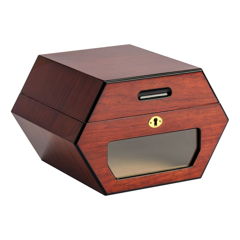 Cuban Wheel Humidor – 35 to 60 Cigar Capacity – Cambodian Rosewood