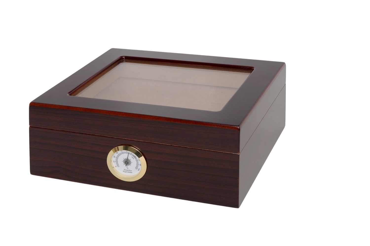 Capri Mahogany Glasstop Humidor
