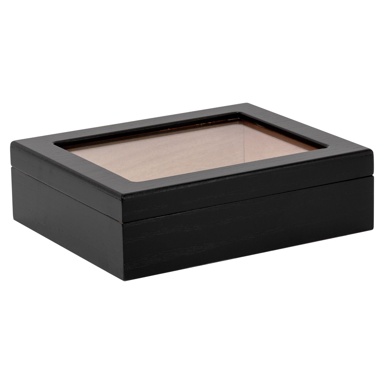 Traveler 20 Glasstop Humidor – Black Finish – 20 to 40 Cigar Capacity