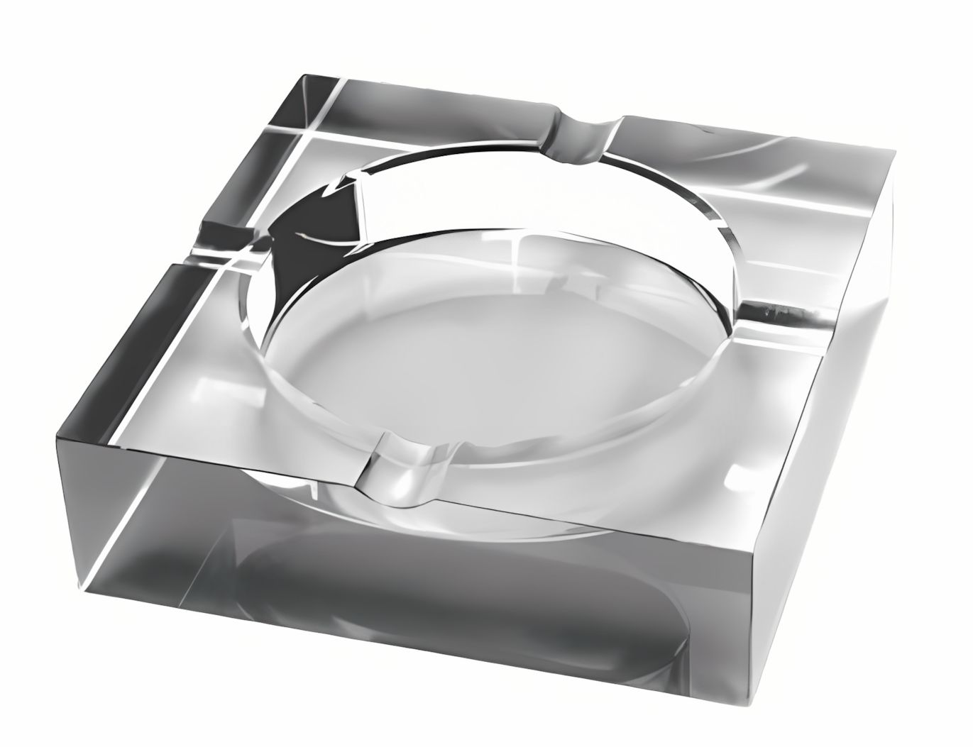 Crystal Cigar Ashtray - Square
