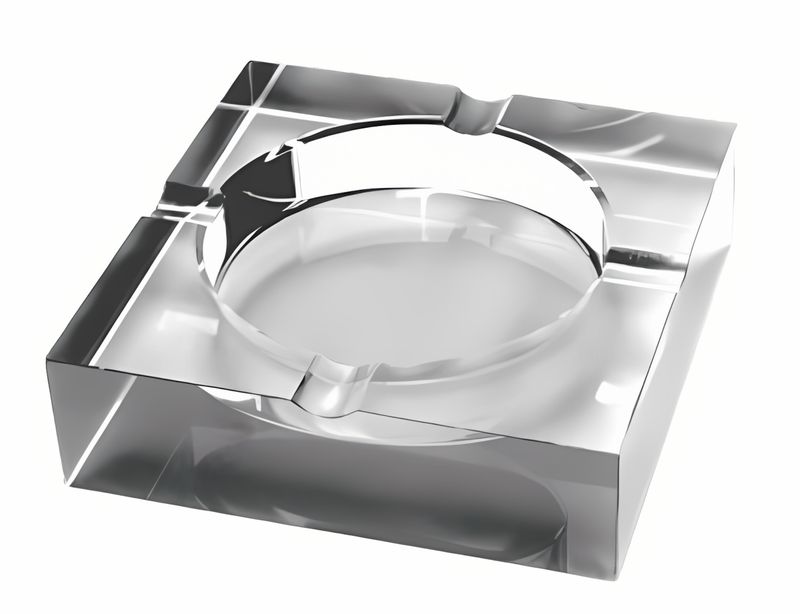 Crystal Cigar Ashtray - Square