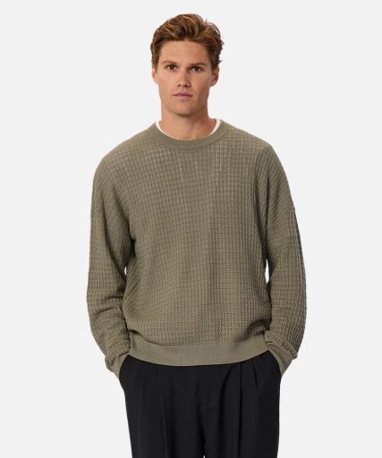 the nunez l/s knit, Colour: thyme, Season: winter, Size: M