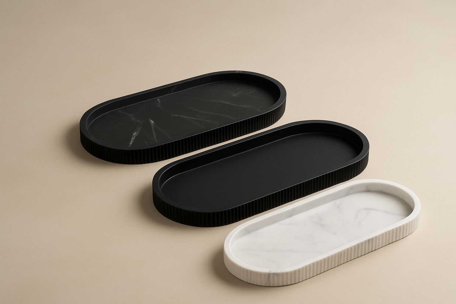 Oval Bathroom Counter Trays