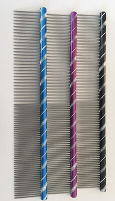 COMB - 50/50 "Ribbon" back 10" long, 1.5" teeth. Medium/Fine COMB - 50/50 "Ribbon" back 10" long, 1.5" teeth. Medium/Fine
