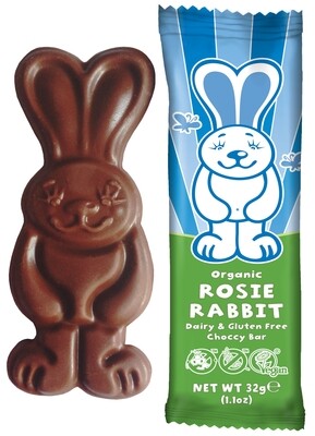 Moo Free - Rosie Rabbit Chocolate Bar 32g Moo Free - Rosie Rabbit Chocolate Bar 32g