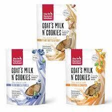 Honest Kitchen; Goat's Milk N' Cookies - Slow baked, crunchy probiotic snacks. GMO Free!