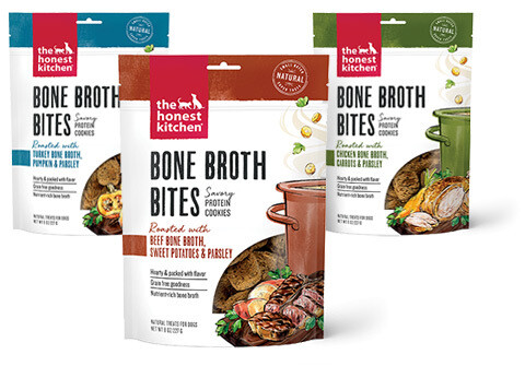 Honest Kitchen - Bone Broth Bites, Savory Protein Dog Cookies - GMO Free.