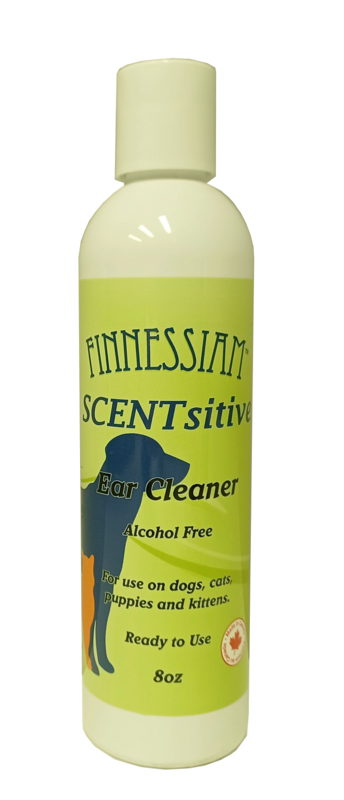 Finnessiam SCENTsitive - Alcohol free! Colloidal Silver &amp; Witch Hazel Ear Cleaner 8oz - safe for cats &amp; dogs.