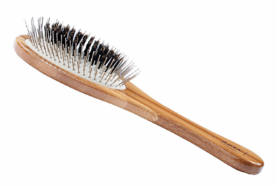 Bass Brush - A1 Hybrid Groomer - Natural Bristle & Alloy Pin - Medium Oval