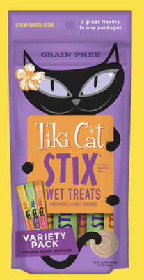 Tiki Cat Stix 6 per bag.