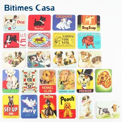 Fridge Magnets - Vintage Dogs - 24 designs Fridge Magnets - Vintage Dogs - 24 designs