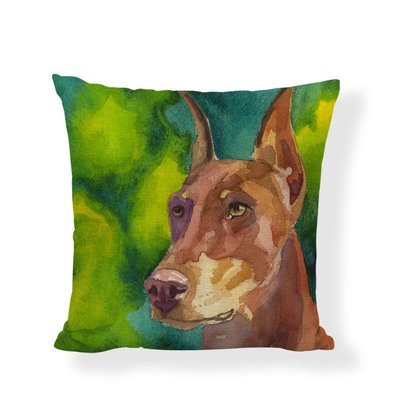 Doberman (watercolour) Cushion Cover Doberman (watercolour) Cushion Cover