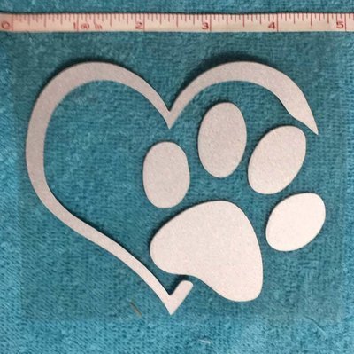 Heart and paw decal / sticker Heart and paw decal / sticker