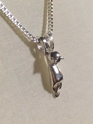Hang in there Kitty! Necklace, 2 finishes.