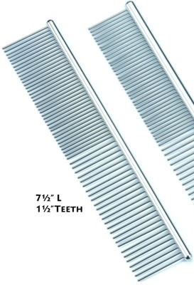 COMB - Stainless Steel Roundback 7.5" long, 1" teeth. COMB - Stainless Steel Roundback 7.5" long, 1" teeth.
