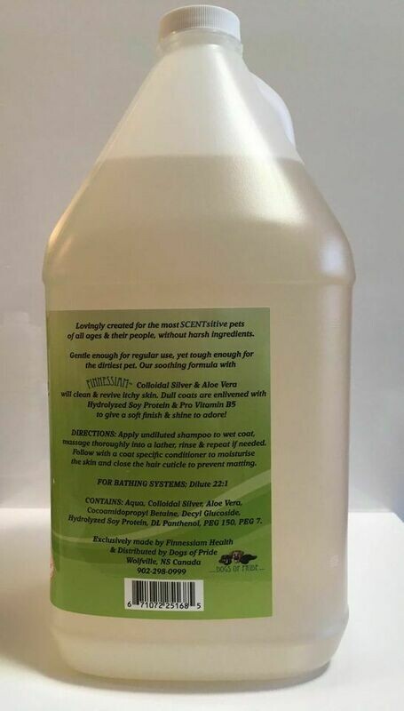 Finnessiam SCENTsitive - Colloidal Silver &amp; Aloe, SLS Free, Hypoallergenic Shampoo - Gallon (available Only In Canada &amp; USA)