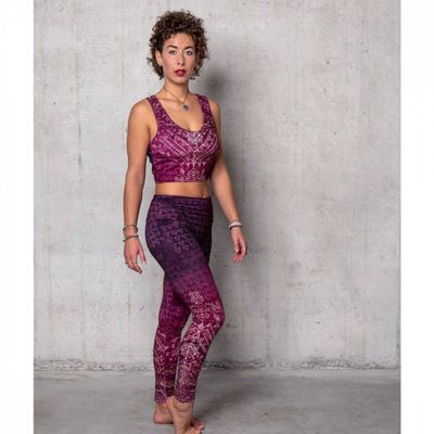Spirit Of OM Buddhi Yoga Leggings Vinrød/Aubergine