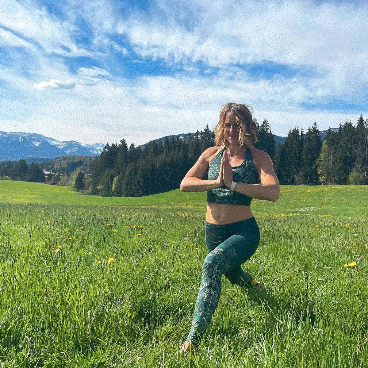 Spirit Of OM Buddhi Yoga BH Smaragd/Yoga Bra Emerald