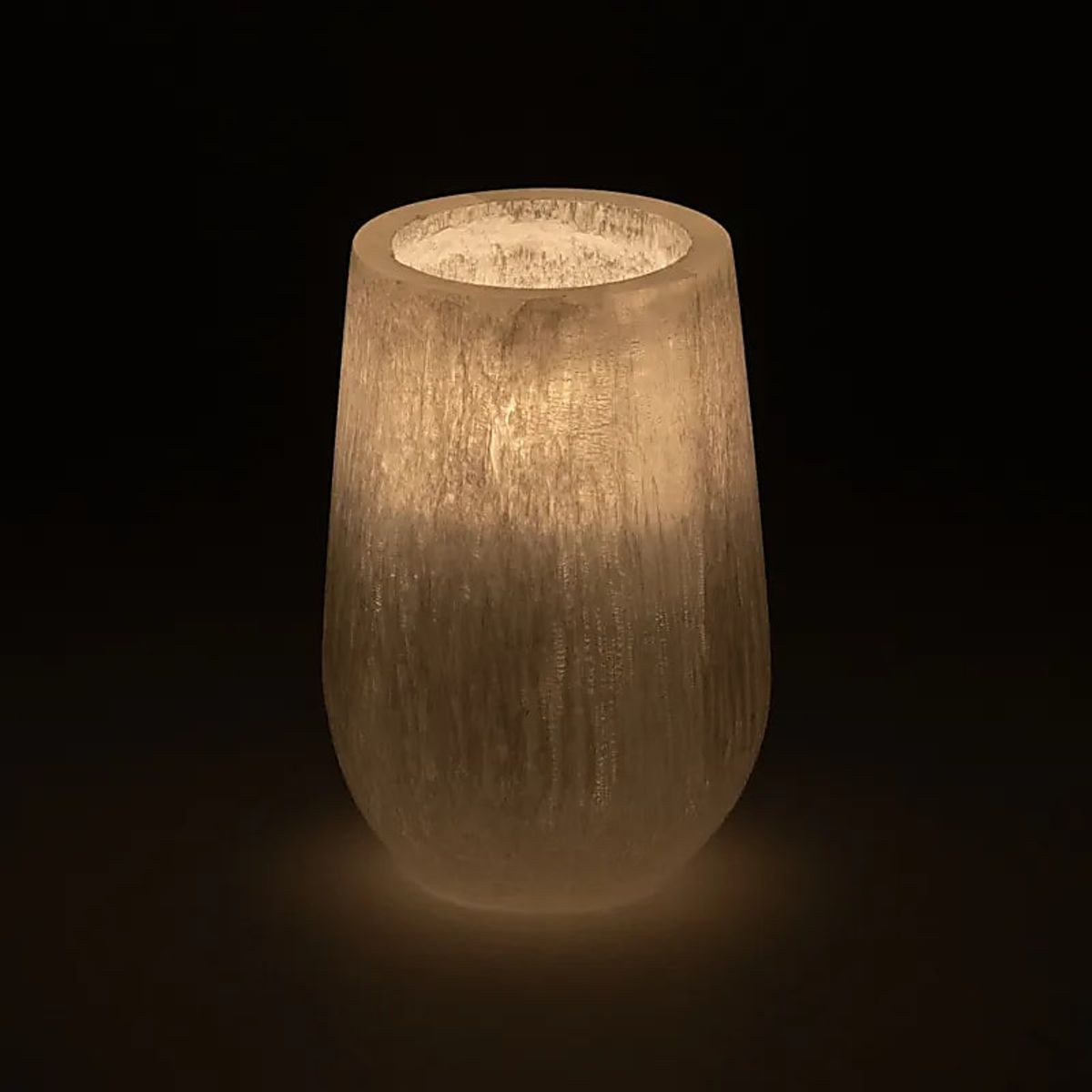 Selenitt Telysholder/Selenite Tealight Candle Holder 11cm