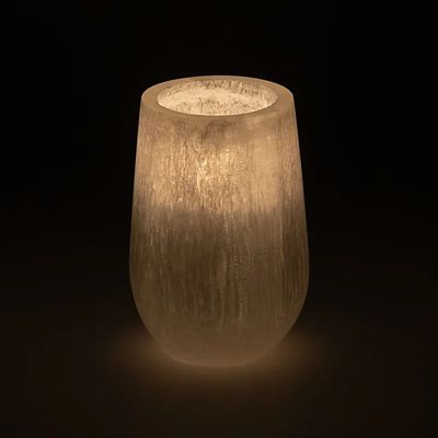 Selenitt Telysholder/Selenite Tealight Candle Holder 11cm