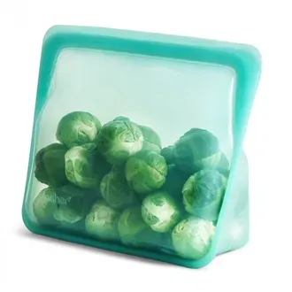 Stasher Silicone Stand Up Bag Aqua 20x18x9cm