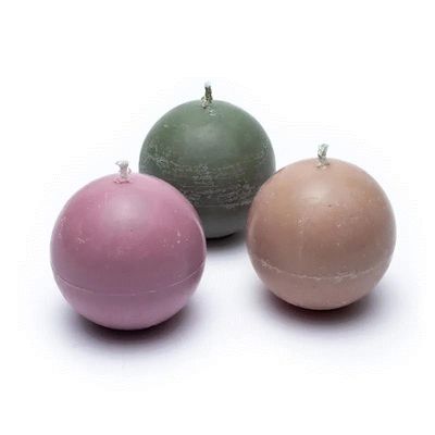 Rapsolje Ball Lys/Rapeseed Ball Candle Set 3pcs