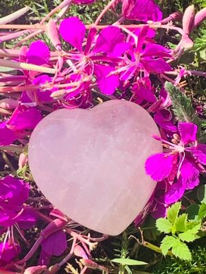 Rosenkvarts Hjerte/Rose Quartz Heart 4cm