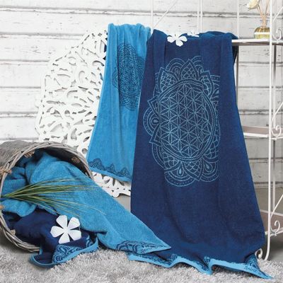 Spirit Of OM Håndkle/Organic Towel Blue Azur