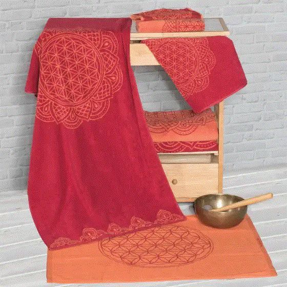 Spirit Of OM Håndkle/Organic Towel Ruby Red