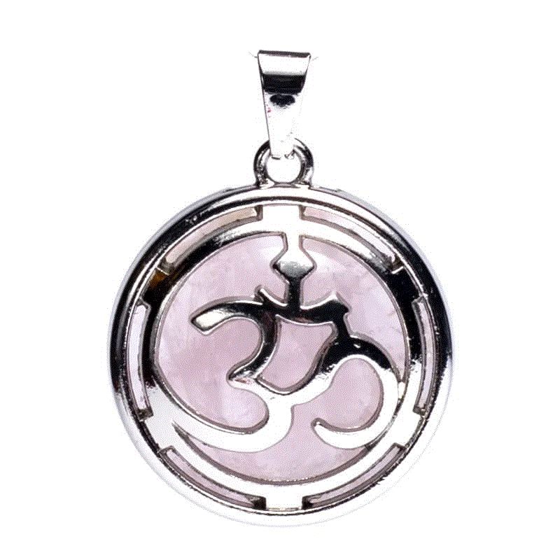 Rosenkvarts Anheng/Rose Quartz Pentant Ohm 3cm
