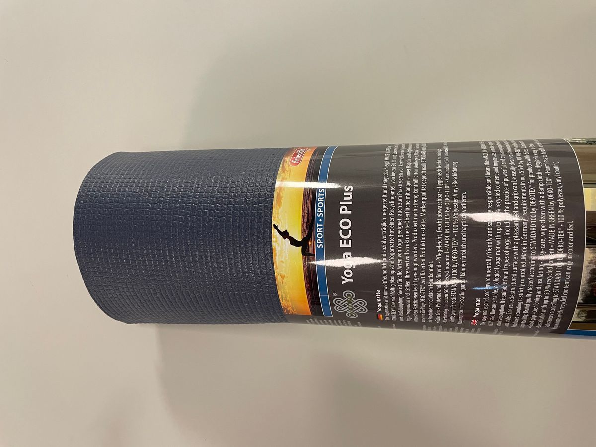 Friedola Yogamatte/Yoga Mat Eco Plus 60x180cm, Farge/Color: Indigo