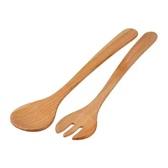 Biogan Salatbestikk/Salad Servers Of Cherry Wood
