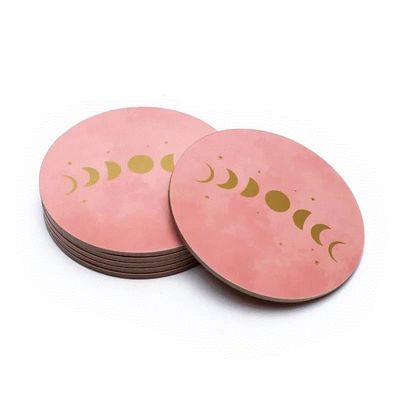 Bordbrikker Månefase/Coasters Moon Phase 6psc