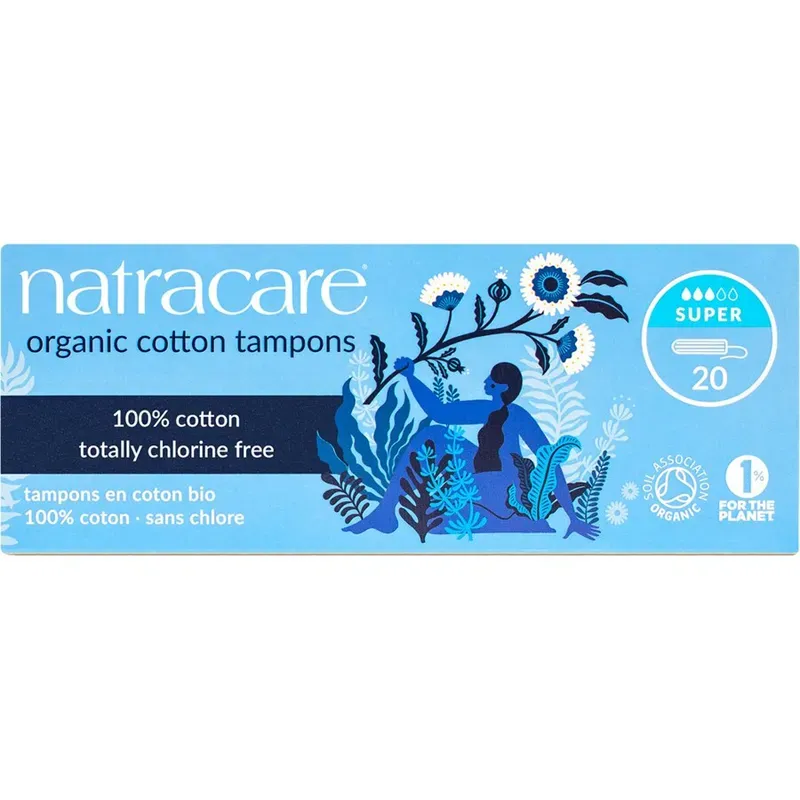 Natracare Bomullstampong Super/Organic Tampon Super  20 stk