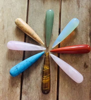 Massasjestav /Massage Stick Of Crystal Or Gemstone 8cm