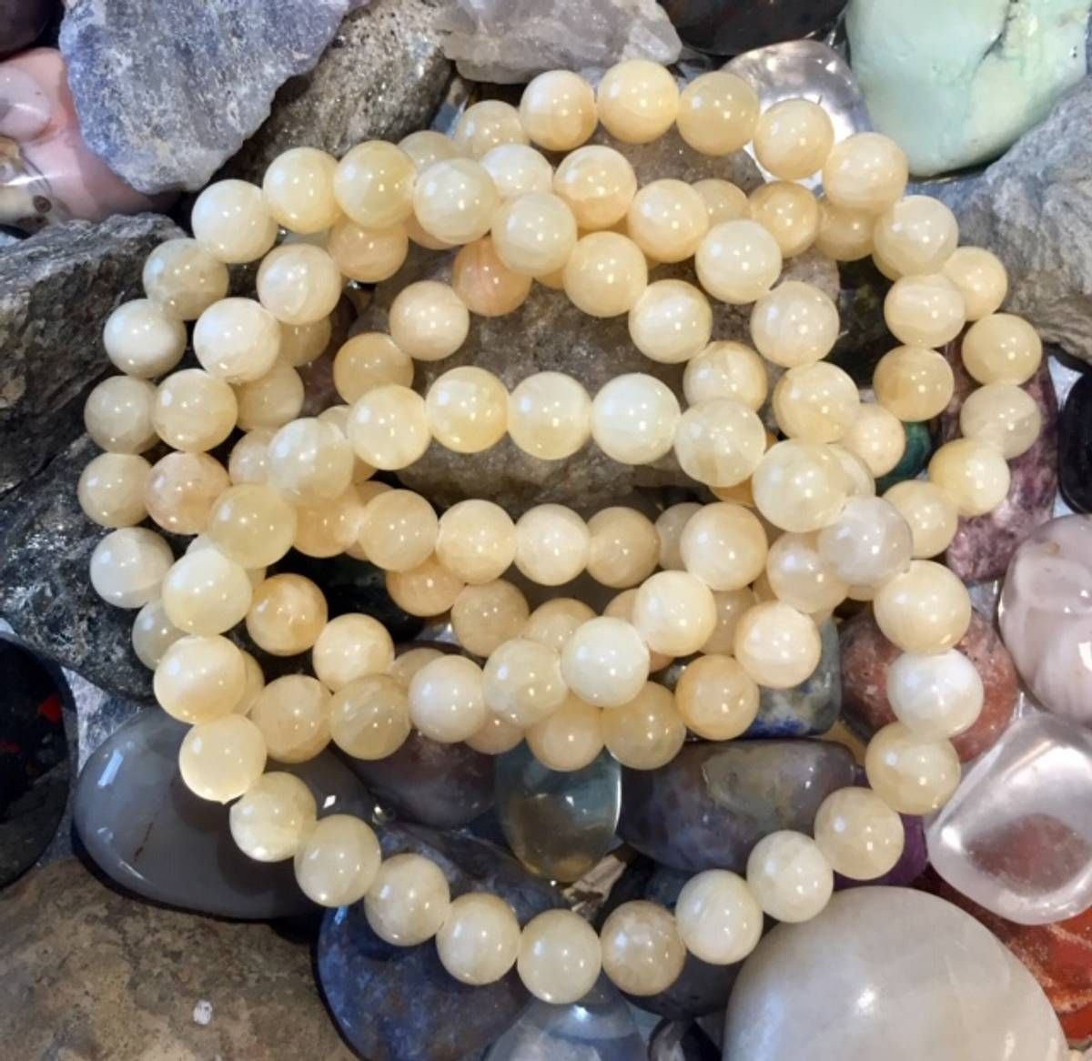 Armbånd Kalsitt Støtter Nødhjelp/Bracelet Calcite Supports Emergency Aid