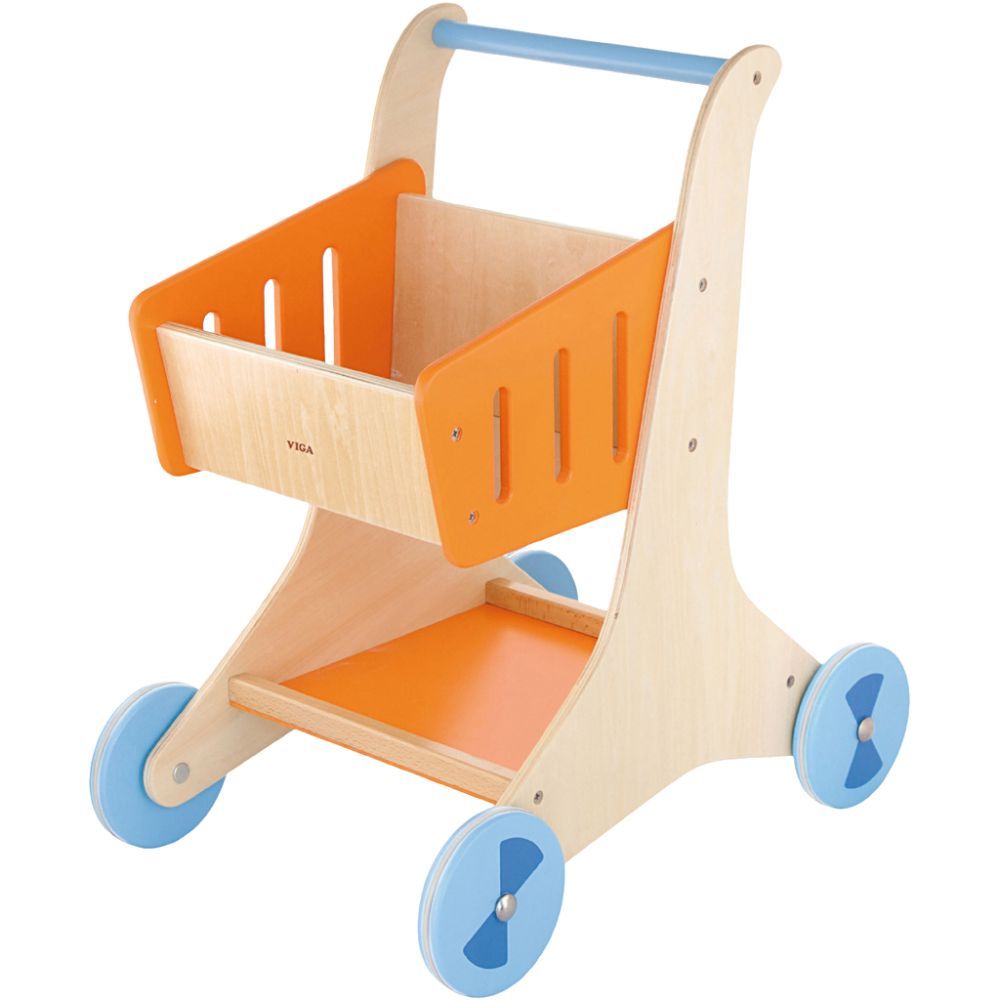 VIGA Handlevogn I Tre/Wooden Shopping Cart