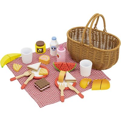 Viga Piknik Sett I Flettet Kurv/Picnic Set In Woven Basket