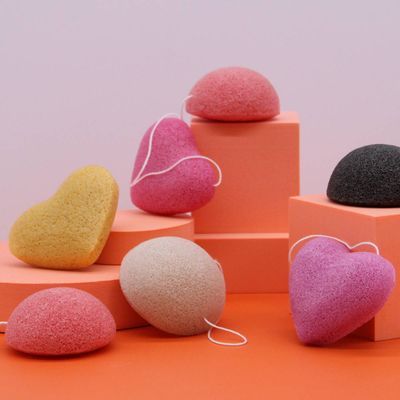 Konjac Svamp Hjerte/Japanese Konjac Sponge Peach Heart