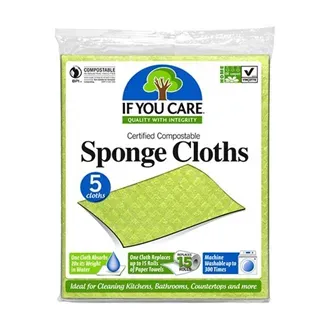 If You Care Svampekluter/100% Natural Sponge Cloths 5pcs