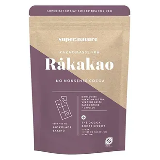 Supernature kakaomasse fra råkakao/Cocoa Mass Raw 200 g